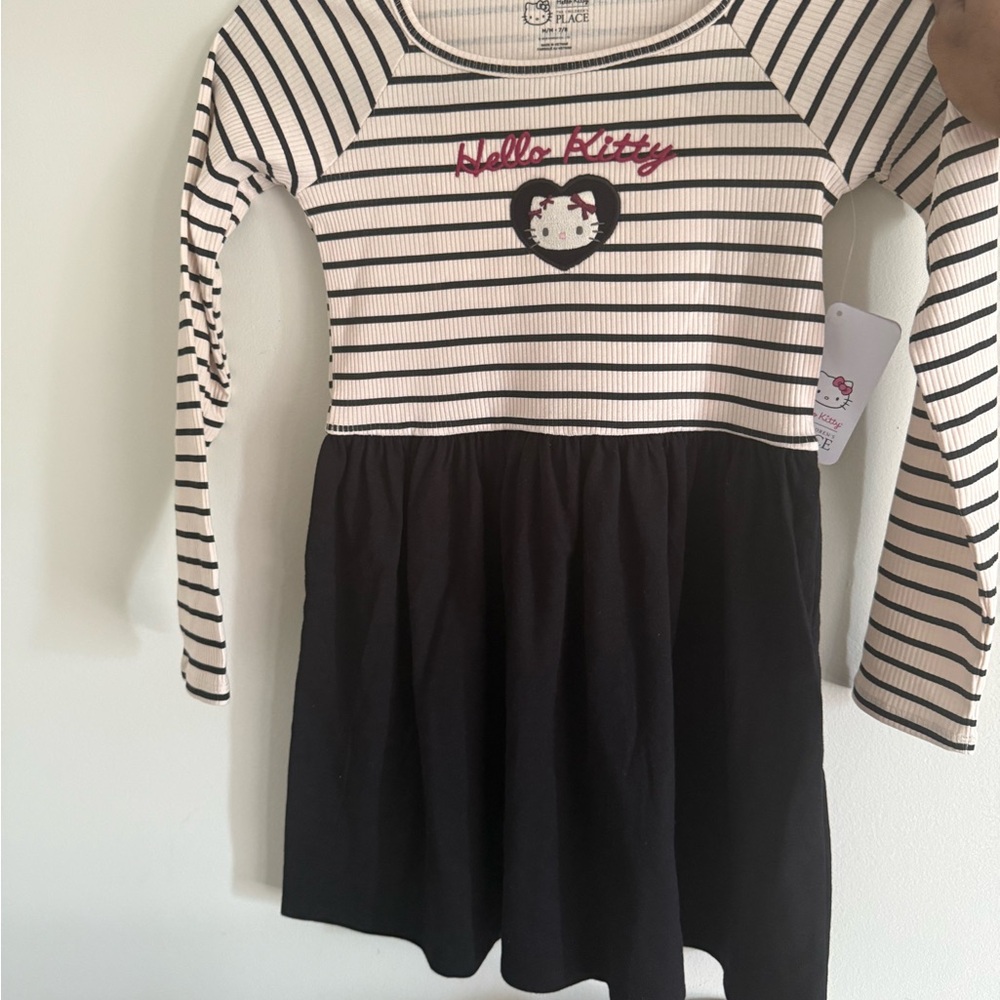 Hello Kitty Black and White Striped Dress